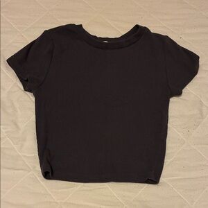 Garage Navy Blue Cropped Tee/T-shirt